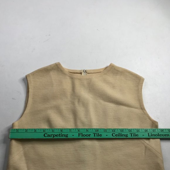 Vintage Retro 60s 70s 100% Wool Knit Wrap Around Women Tunic Dress Blue Size 11 - Picture 6 of 8